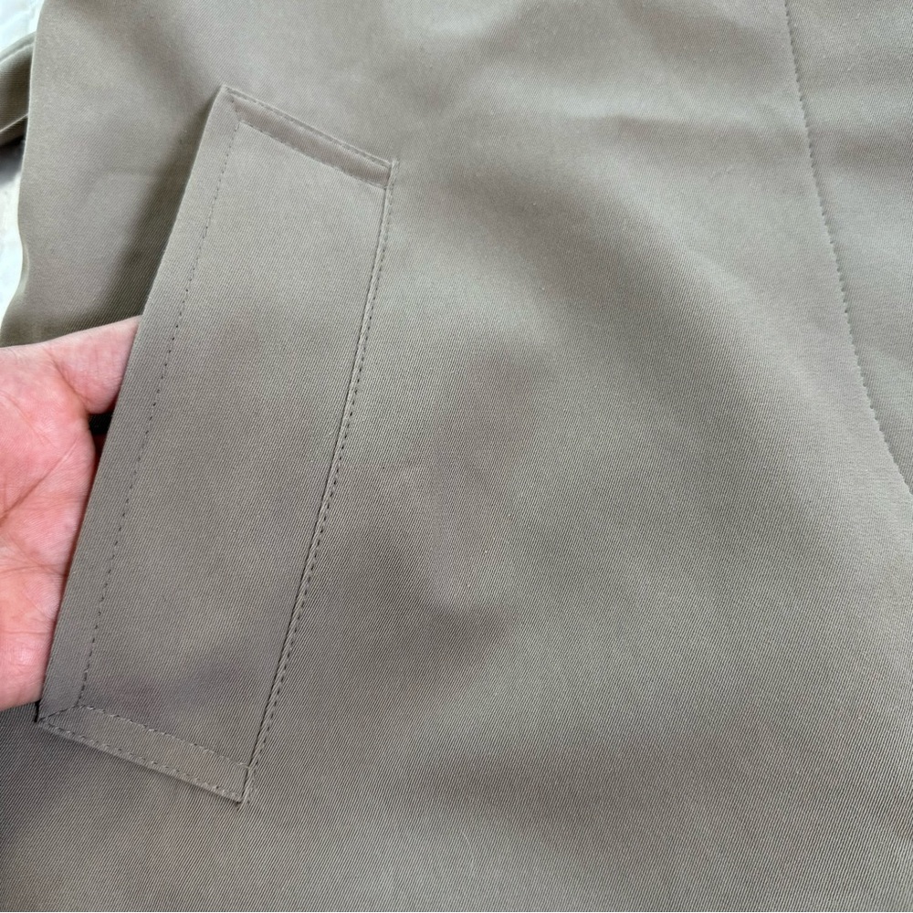 Gallery Women's Tan Belted Trench Coat With Pockets - Picture 6 of 15